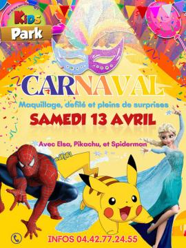 Viens fêter le carnaval au Kids Park le 13 Avril !